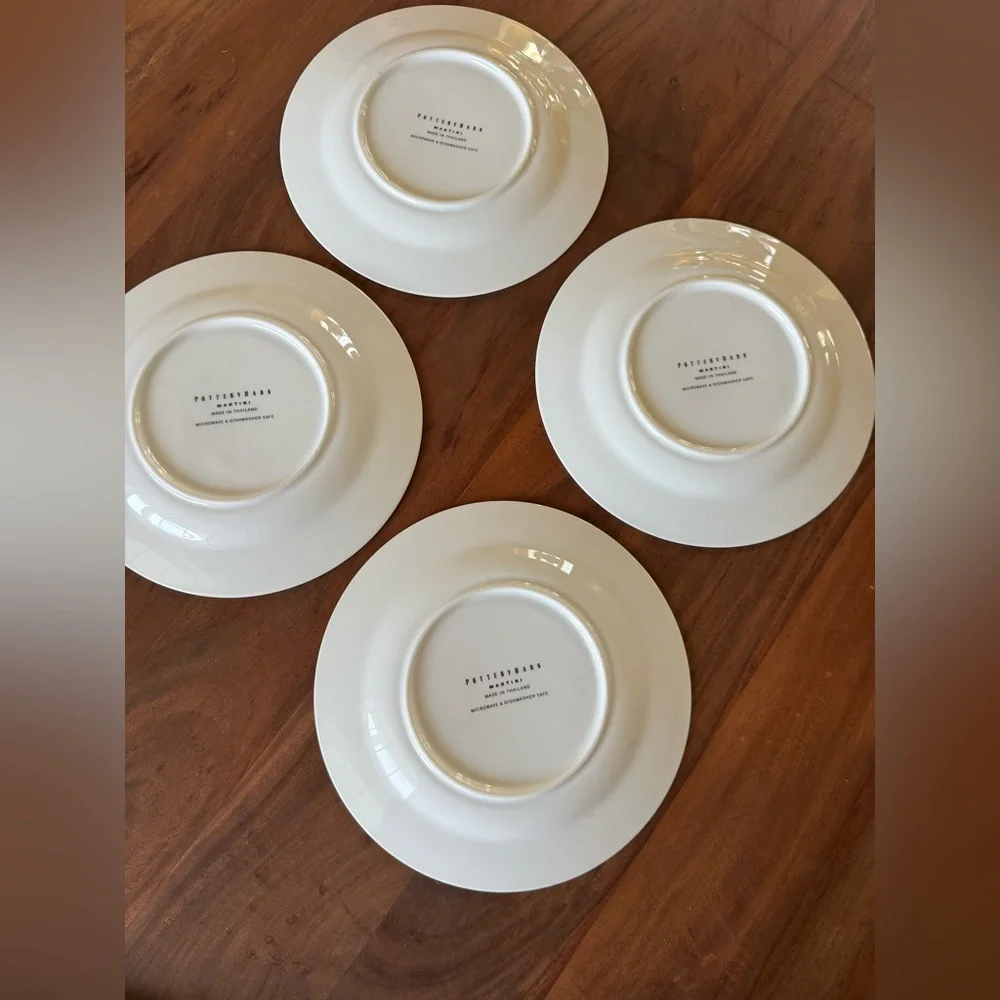 Pottery Barn Martini Plates set of four
